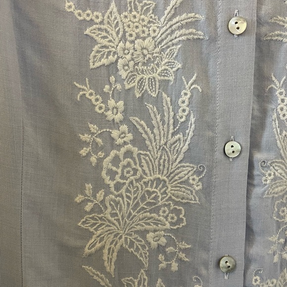 J. Jill Button Up Dress with Pockets & Embroidery Detail - Picture 8 of 14